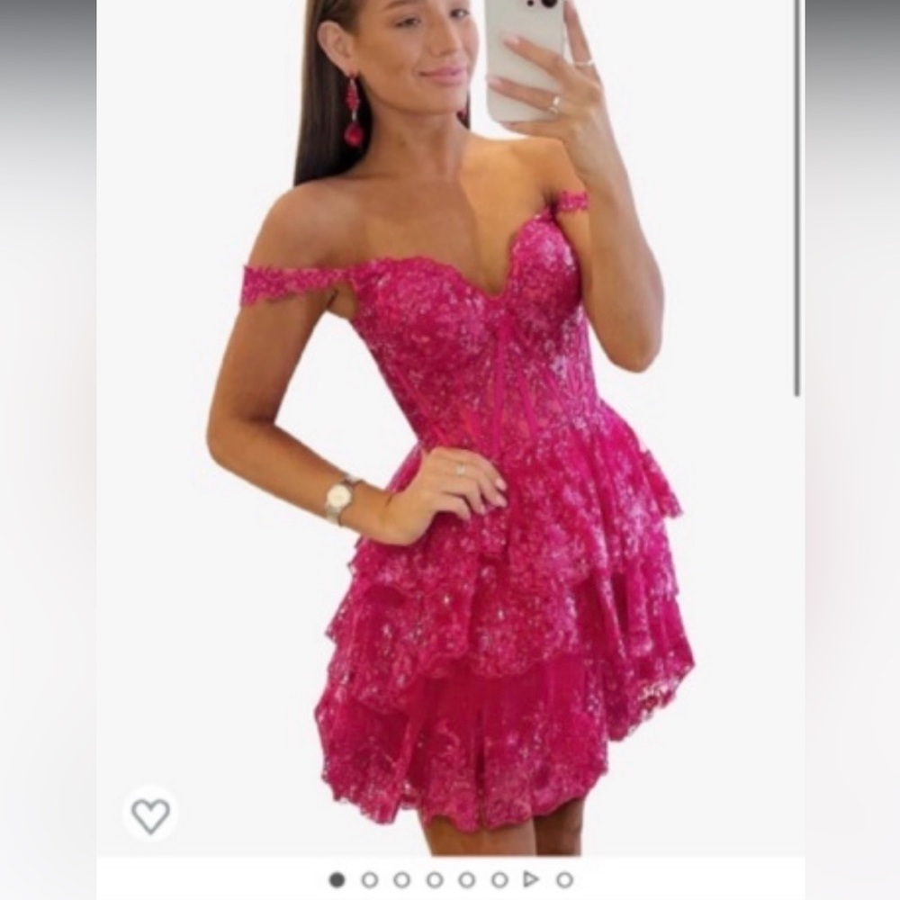 Hot pink Homecoming dress